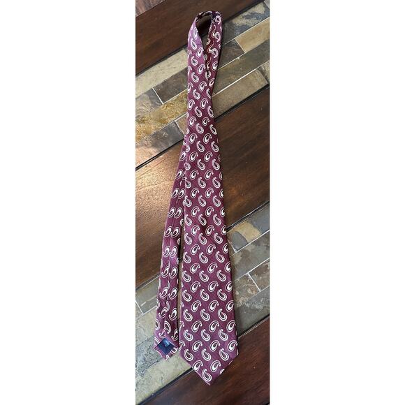 Polo Ralph Lauren 100% Silk Tie 54 Inches Red - Picture 1 of 5